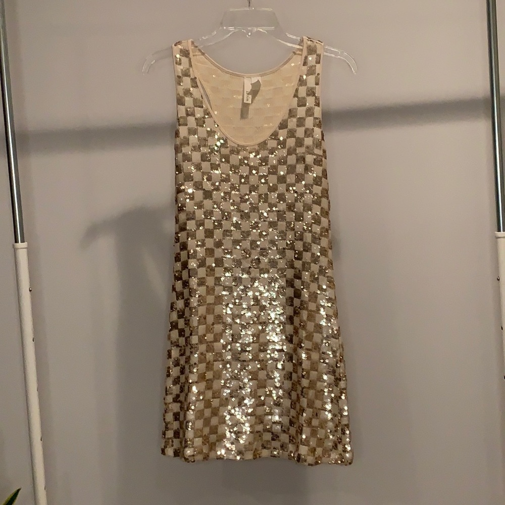 Checkered Sequence Dress